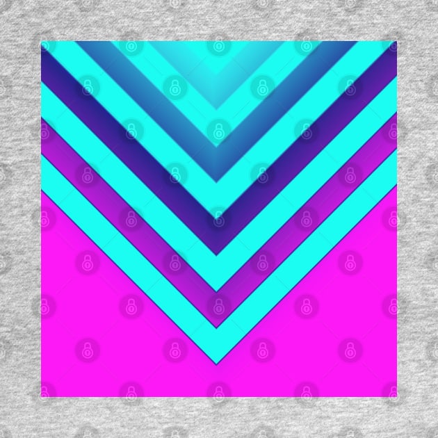 Pink & Aqua Chevron by BlakCircleGirl